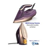 Philips Kumaşa Göre Isı ayarlayan Azur 8000 Serisi Buharlı Ütü OptimalTEMP Teknolojisi ile 3000W 260g Şok Buhar•Dikey buhar fonksiyonu + Şarjlı Hav%Yün Temizleyici Hediye(Onerous)