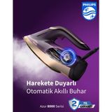 Philips Kumaşa Göre Isı Ayarlayan Azur 8000 Serisi Buharlı Ütü Optimaltemp Teknolojisi ile – •yüksek Güç ve Buhar Performansı Sayesinde Zorlu Kırışıklıkları Hızla Açar.
