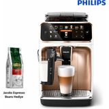Philips Lattego Süt Köpürtme Sistemli Tam Otomatik Kahve Makinesi, Espresso ve Sütlü Içecekler Için Güçlü, Akıllı ve Kompakt Tasarım Yüksek Performans, Kolay Temizlik ve Keyifli EP5443/70 - Beyaz