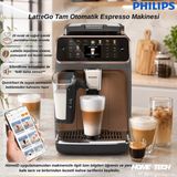 Philips Lattego Tam Otomatik Espresso Makinesi, 20 Sıcak ve Soğuk Içecek, Silent Brew, EP5544/80 - Siyah