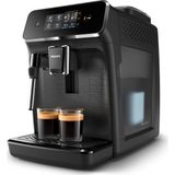 Philips LatteGo Tam Otomatik Espresso Makinesi Mat Siyah 2200 Serisi -Aquaclean Filtre, Özel Süt Köpürtücü, Sezgisel Dokunmatik Ekran, Yüksek Su Kapasitesi ve Çift Bardak Özelliği