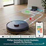 Philips Lazer Navigasyonlu Haritalama Yapan 6000 Pa Yüksek Emiş Güçlü Hem Süpürme Hem Silme Özellikli Akıllı Wi-Fi Bağlantılı Moplu Robot Süpürge - Indigo