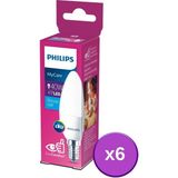 Philips LED 40W Mum Ampul Beyaz Işık E14 Ince Duylu 6'lı - 40 - 50 W