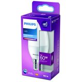 Philips LED 60W B38 E14 Mum Tipi Beyaz Işık Dim Edilmez Ampul