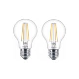 Philips LED Ampul 7 60W 2700K Sıcak Beyaz A60 E27 2'li Ekopaket Filament Işık