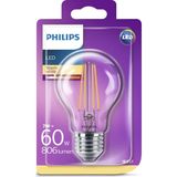Philips LED Ampul A60 E27 60W 2700K Sarı Işık Filament Özellikli Enerji Tasarruflu