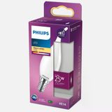 Philips Led Classic Ba35 Ww Fr 2.2 W Beyaz E14 Led Ampul (6'Li Paket)