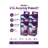 Philips LED Classic Buzlu Filament Ampul 7W 806 Lumen 6500K Beyaz Işık A60 E27 Duy (60W Eşleniği) 4lü Avantaj Paketi