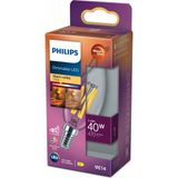 Philips LED Classic Dimlenebilir Şefaf Filament Mum Ampul 3.4W 470 Lum 2700K Sarı Işık BA35 E14 (40W) - 1 - 10 W