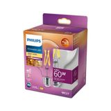 Philips LED Classic Dimlenebilir Şeffaf Filament Ampul 5.9W 806Lum 2700K Sarı Işık G93 E27 (60W)