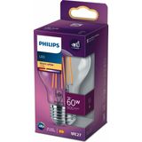 Philips LED Classic Şeffaf Filament Ampul 7W 806 Lumen 2700K Sarı Işık A60 E27 Duy (60W Eşleniği) - 1 - 10 W