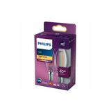 Philips LED Classic Şeffaf Filament Mum Ampul 4.3W 470 Lum 2700K Sarı Işık B35 E14 (40W) 2'li Paket