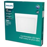 Philips LED Gömme Spot İnce Yüzey, 12 W, Soğuk Beyaz Işık (4000K), Kare, Beyaz