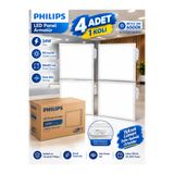 Philips Lighting 4 ADET--60x60 Sıva Altı LED Panel Armatür 34W 6500K Beyaz Işık Yüksek Lümen,Enerji Tasarruflu LAMBA Sıvaaltı Asma TAVAN LAMBASI