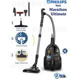 Philips Marathon Ultimate Elektrikli Süpürge | Toz Torbasız, Sessiz ve Güçlü | Hepa Filtre ile Derinlemesine Temizlik ve Kolay Kullanım - Antrasit