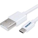 Philips Micro USB Hızlı Şarj ve Data Kablosu Beyaz 1 Metre