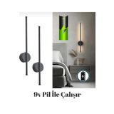 Philips Modern Dekoratif Günışığı Led Duvar Aplik 70 Cm Siyah (pilli )
