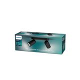 Philips myLiving Pongee Tavan/Duvar 2'li Siyah Spot Lamba GU10 Duy (Ampul birlikte verilmez)