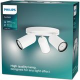 Philips Myliving Pongee Tavan/duvar 3'lü Beyaz Spot Lamba GU10 Duy (Ampul Birlikte Verilmez) - 1 - 10 W