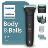 Philips Norelco Body Groomer 5000 Serisi, Erkekler için Samimi Saç Düzeltici ve Tıraş Makinesi, %100 Duş Geçirmez Tam Vücut Tıraş ve Trim Başlıkları ve İki Yönlü Vücut Saç Tarağı, BG5495/50