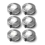 Philips Norelco Series 5000, At8xx, At7xx, S5xxx, Pt8xx, Pt7xx(6Pc-Sh50) İle Uyumlu Sh50 Bıçakları İçin Yedek Başlıklar