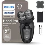 Philips Norelco Tıraş Makinesi Pro 5000 Serisi - Erkekler Ve Kadınlar İçin Kafatası Tıraş Makinesi, Temiz Tıraş İçin 360° Esnek Kafa Ve Rahat Kesim Bıçakları, Cilt Naziği, Model Hs5980/