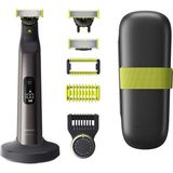 Philips Oneblade Pro 360 Face+Body Sakal Düzeltici ve Elektrikli Tıraş Makinesi Seti: 2 360 Bıçak, 14 Uzunluk Ayarı, Şarj Standı ve Seyahat Çantası ile (Model QP6651/35)