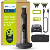 Philips Oneblade Pro 360 Yüz ve Vücut Tıraş Makinesi, Düzeltici ve Vücut Bakım Seti, 3 x 360 Bıçak, Hassas Tarak, 2x Vücut Aparatı, Seyahat Çantası, Şarj Istasyonu, Yüz ve Vücut Için (QP6652/35)