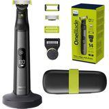 Philips Oneblade Pro Face + Body - 14 Yükseklik Tarağı, Hassas Alan Koruma Sistemi ve Taşıma Çantası ile Elektrikli Tıraş Makinesi ve Sakal Düzeltici (Model QP6651/30)