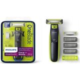 Philips Oneblade Tıraş Makinesi Siyah Renkli 45 Dakika Kablosuz Kullanım Özelliğiyle - Yeşil