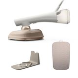 Philips OneTurn, döner başlıklı 2'si 1 arada ütü ve buhar makinesi, ütülenmesi kolay - tahta yok, 45 g/dk sürekli buhar, enerji tasarruflu 1800 W, beyaz (GC213/10)