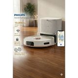 Philips Otomatik Istasyonlu Islak Kuru Robot Süpürge 10.000 Pa Güç Çift Döner Mop Teknolojisi Yasaklı Alan Seçimi ve Çok Katlı Haritalama Özelliği