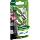 Philips P21W Longlife Ecovision Geri Vites Park Ampül Tek Duy, 12V, 2'li Paket Otomotiv Ampulü - Sağ