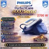 Philips Perfectcare 8000 Series 2700 W Buhar Kazanlı Ütü - Lacivert