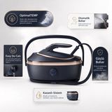 Philips Perfectcare Buhar Kazanlı Ütü 850 G Şok Buhar | 8,5 Bar, 3120 W Turbo Güç, 215 G/dk Yoğun Buhar, 1,8 L, Lacivert