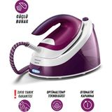 Philips Perfectcare Compact 6 Bar Basınçlı Kireç Temizleme Özellikli Buhar Kazanlı Ütü - Yanmaz Taban Teknolojisi, 1.3 L Geniş Hazne ve Otomatik Kapanma Emniyeti - Mor - Beyaz