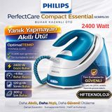 Philips Perfectcare Compact Essential 2400 W Buhar Kazanlı Ütü -Turkuaz - Beyaz - Mavi