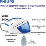 Philips Perfectcare Compact Essential Buhar Kazanlı Ütü-Mavi - Mavi - Beyaz