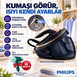 Philips Perfectcare PSG9050/20 3100 W Buhar Kazanlı Ütü +Philips 1000 W El Tipi Buharlı Düzleştirici - Lacivert