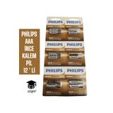 Philips PHİLİPS AAA İNCE KALEM PİL 12 'Lİ