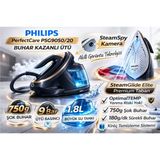 Philips Phılıps Kamera Tabanlı , Isıyı Otomatik Ayarlayan 9050/20 Buhar Kazanlı Ütü Lacivert + Rowenta Express Saç Düzleştirici Hediye