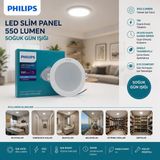 Philips Phılıps LED Slim Panel 7W 550LUMEN 20.000 Saat Ömür Yuvarlak Sıva Altı