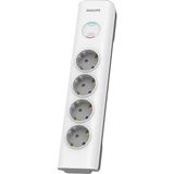 Philips Phılıps SPN7040WA/62 600J 4'lü / 2m Akım Korumalı Priz - Renkli
