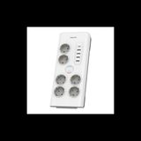 Philips Phılıps SPN7060WA/62, 6 Soket, Akım Korumalı Priz, 900 Joules, 2mt Kablo, 1xusb-C 15W Şarj, 4xusb-A 20W, (Beyaz)