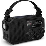 Philips Phılıps TAR1659 Taşınabilir Fm/am Radyo - "enerjiniz Bittiğinde Yayın Devam Etsin" | Şarjlı Pil, Aaa Pil ve El Dinamosu - Siyah