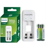 Philips Pil Şarj Cihazı - 2'li Aa Kalem Pil - 2'li Aaa Ince Kalem Pil Şarj Cihazı - SCB2070NB/00 2 Adet Aaa Pil Dahil