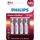 Philips Power Alkaline Aa Kalem Pil 4'lü (3 Kat Daha Güçlü) Kumanda ve Oyuncak Pili - LR6P4B/10