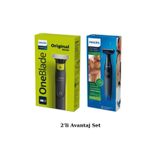 Philips Qp2724/10 Oneblade Yüz Şekillendirici - Bg1024 Banyo Vücut Tıraş Makinesi Islak/Kuru 2Li Avantaj Set
