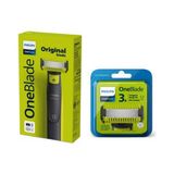 Philips QP2824/10 Oneblade Yüz ve Vücut Şekilendirici QP630/51 3'lü Yedek Bıçak Avantaj Set Kablosuz Kullanım Süresi 45 dk