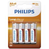 Philips R6L4B/10 Longlife AA 4 Blister Pil